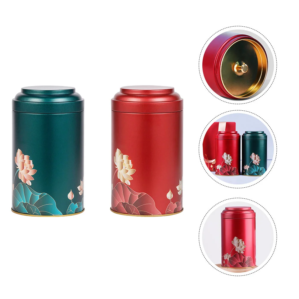 

Tea Storage Jar Canister Loose Containers Tin Tins Canisters Container Leaf Sealed Tinplate Jars Metal Lids Airtight Coffee Set