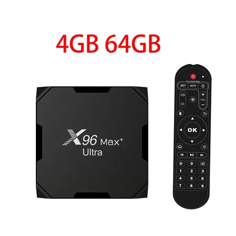 ТВ-приставка X96 Max Plus, Android 11, Amlogic S905X4, 4 + 64 ГБ, AV1, 8K, Wi-Fi