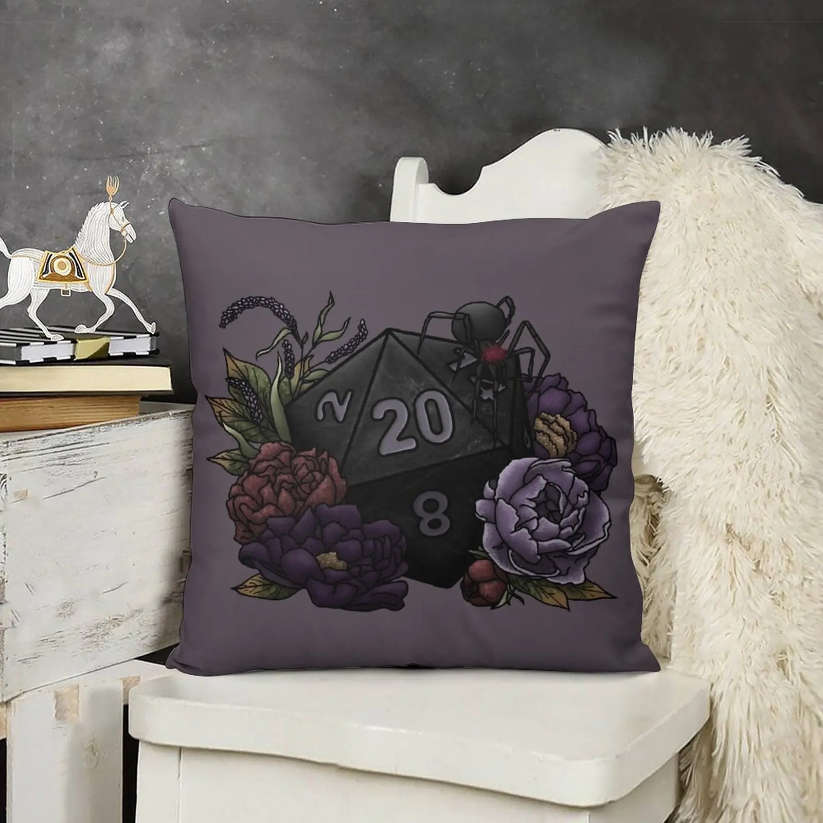 Drow D20-настольная игровая подушка с кубиками рождественские декоративные подушки