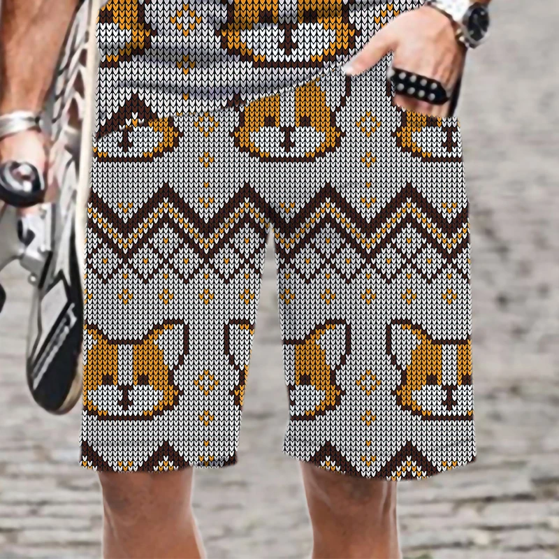 Men's Shorts Loose Retro Plaid Comfortable Streetwear Oversized Beach Men/Women Man Elastic Waist Pattern Summer Fashion Cool