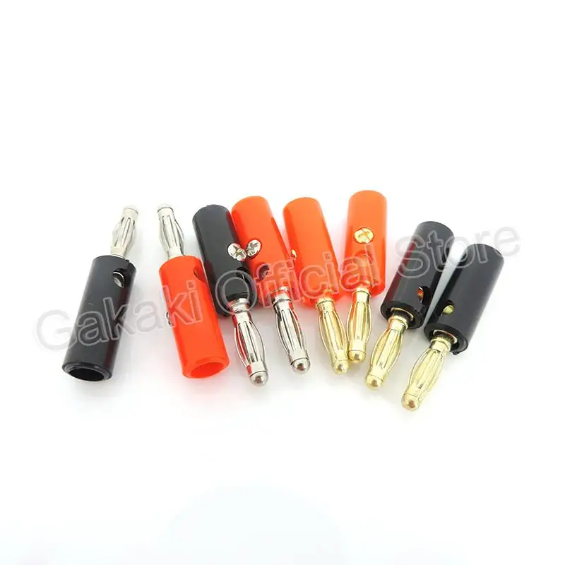 5 красных + черных 4 мм вилка-банан золотая пластина разъемы аудио динамик винт