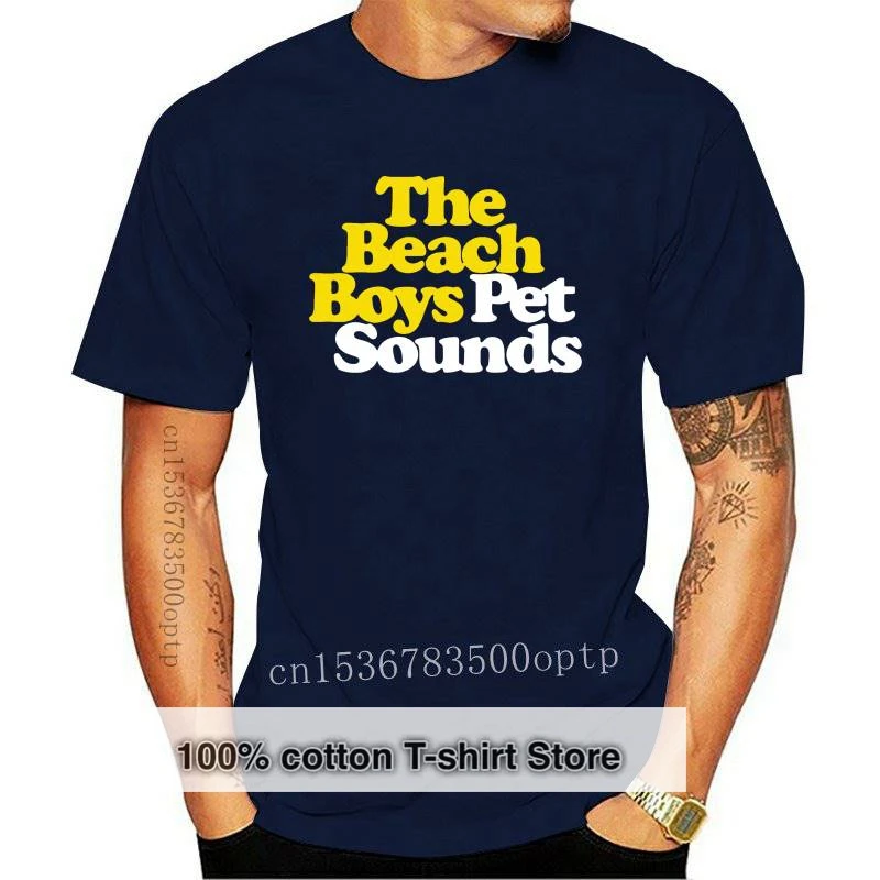 

New THE BEACH BOYS Pet Sounds Logo shirt black white tshirt mens free shipping