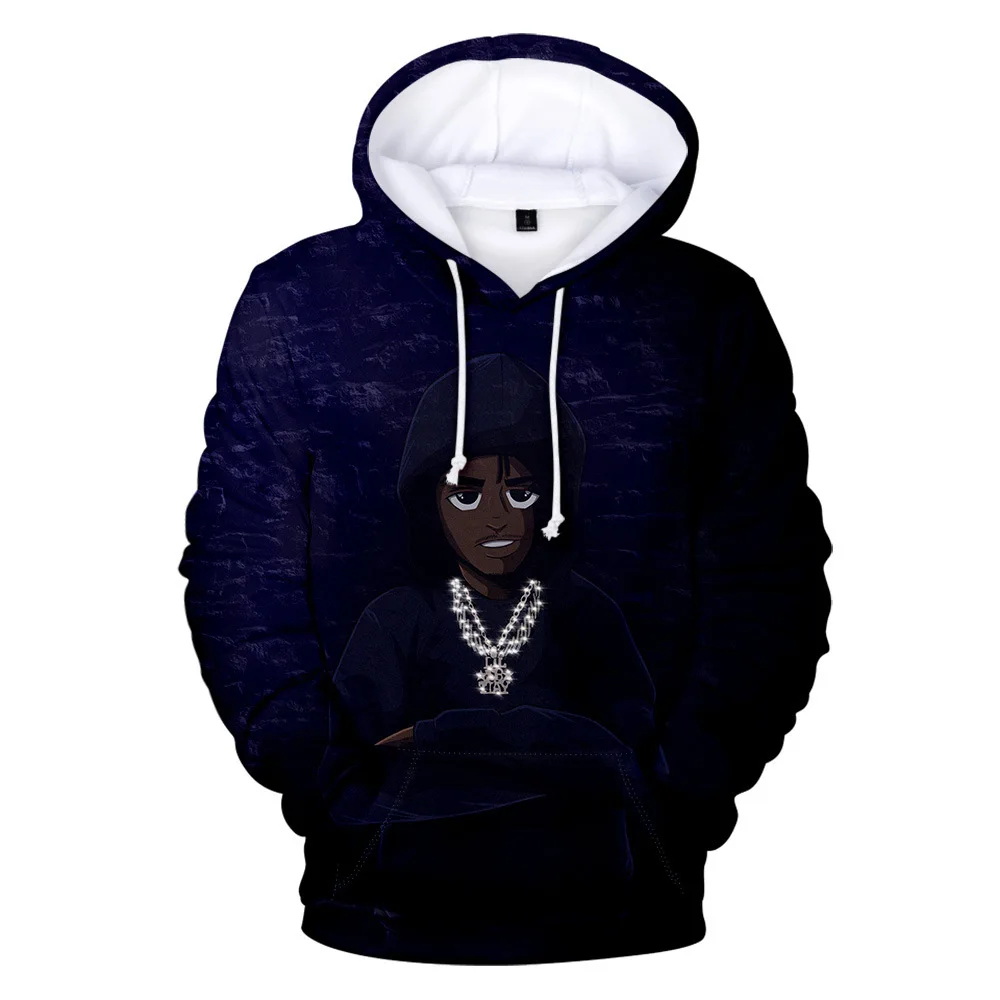 

Новинка 2023, толстовки Ft Lil Tjay с 3D рисунком, модная повседневная толстовка в стиле хип-хоп для мужчин и женщин, индивидуальная Женская толстов...