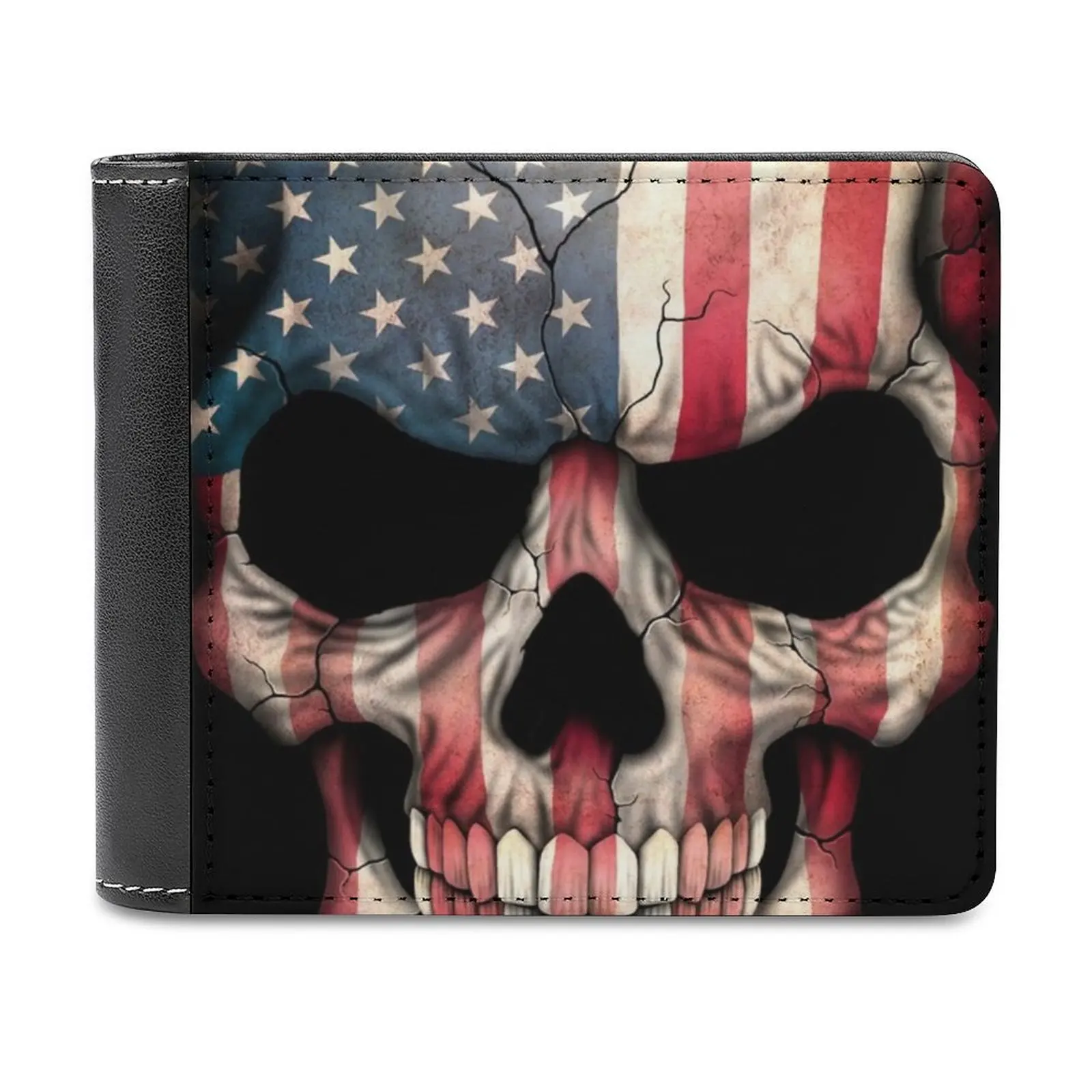 

Кожаный бумажник мужской кошелек зажим для денег Американский американский флаг США