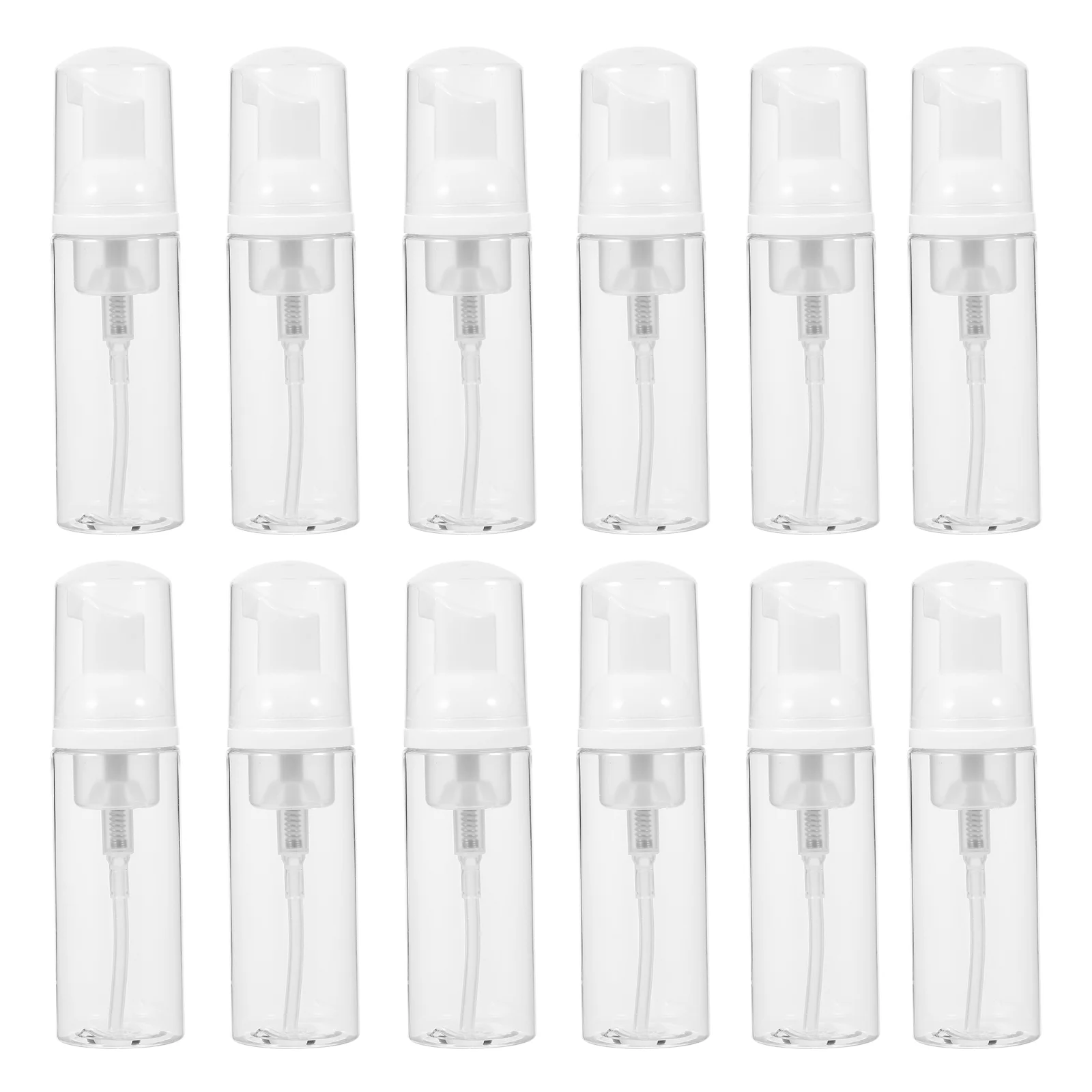 

12Pcs 60ml Plastic Refillable Bottles Foaming Transparent Container Holder