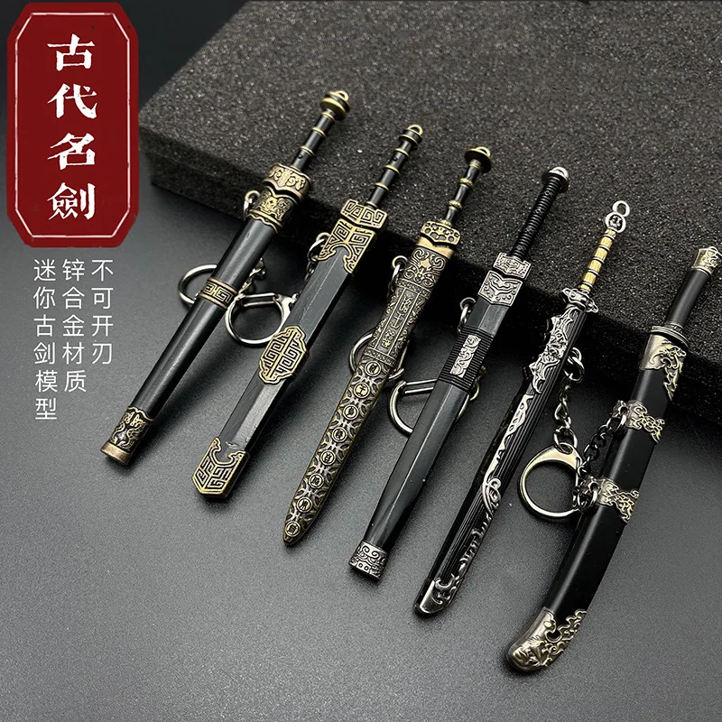 

China Ancient Sword King Katana Ancient Han Sword Weapon With Sheath Tang Horizontal Knife Embroidered Spring Knife Pendant