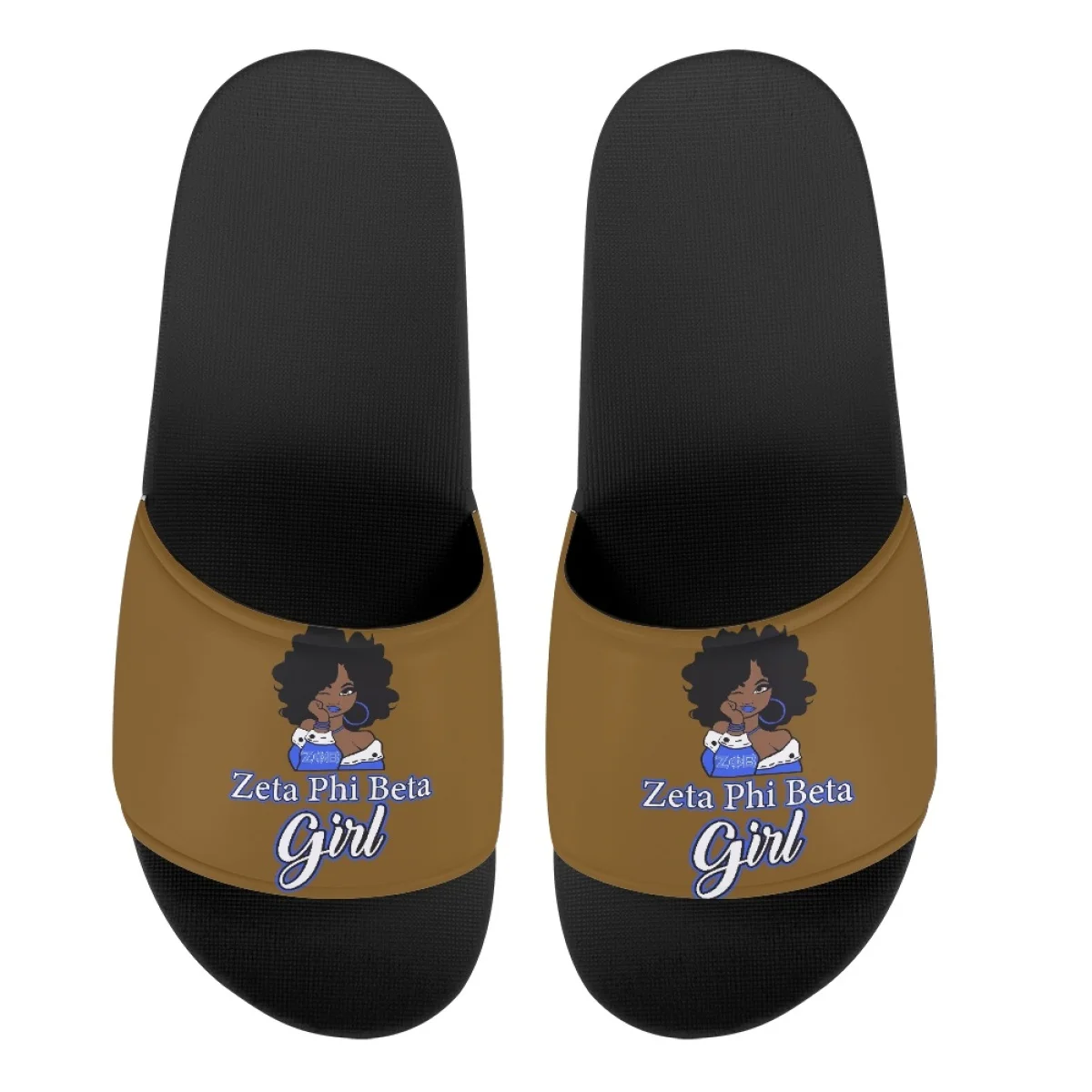 Classic Zeta Phi Beta Slipper Fashion COOL Girl Waterproof Flats for Women Personalized Design Holiday Gift Round Toe Flip-flops