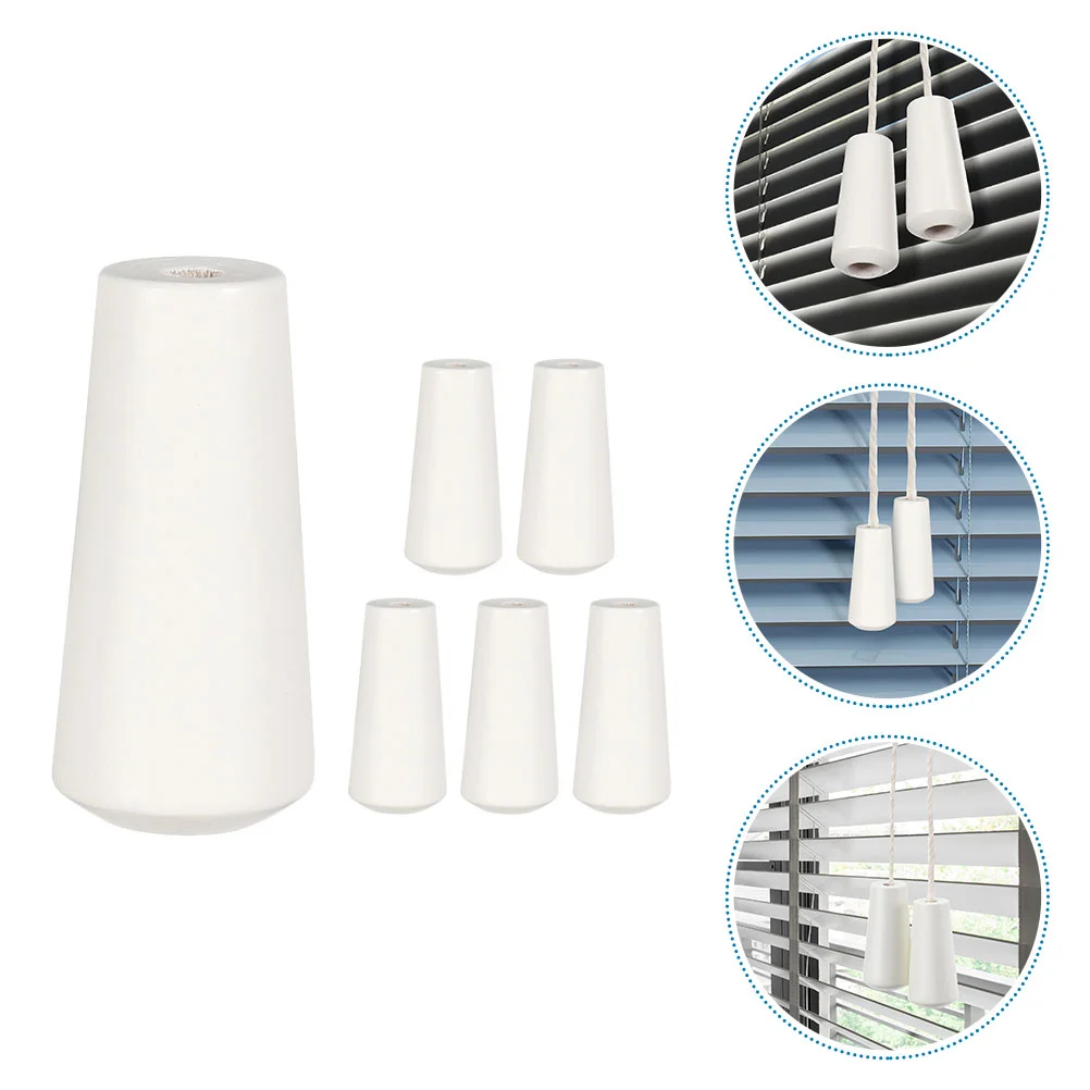 6 шт. роликовые подвесные жалюзи деревянный шнур кисточки аксессуары ручки