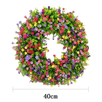 colorful artificial wreath handcrafted spring wreath welcome wreath wreath decoration artificial wreath birthday