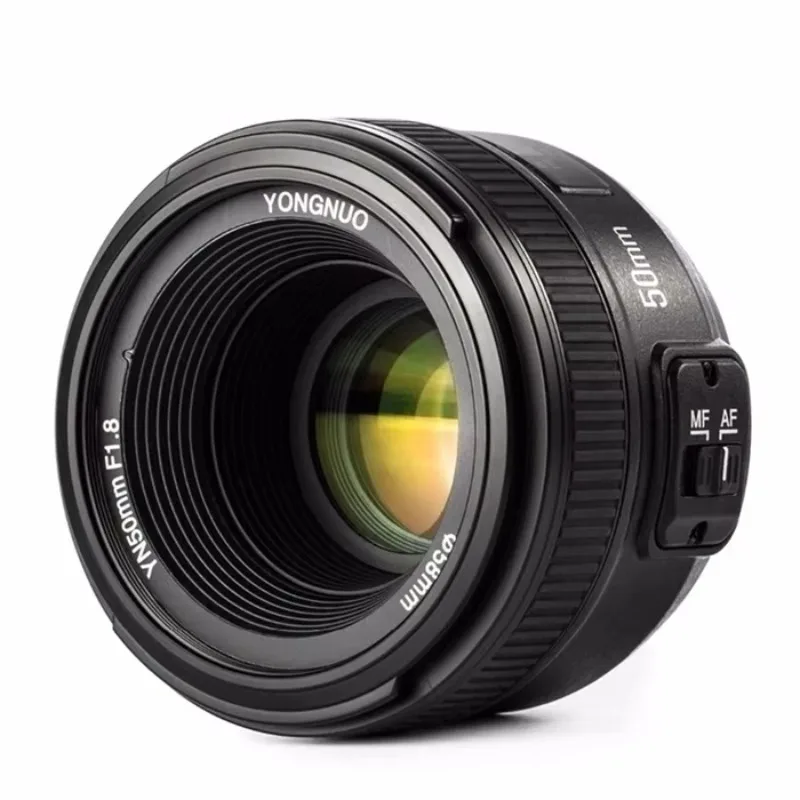 Фото Объектив Yongnuo YN50mm F1.8 с большой апертурой и автофокусом для DSLR-камер D800 D300 D700 D3200 D3300 D5100 D5200 D5300 (модель 2026 года) №2