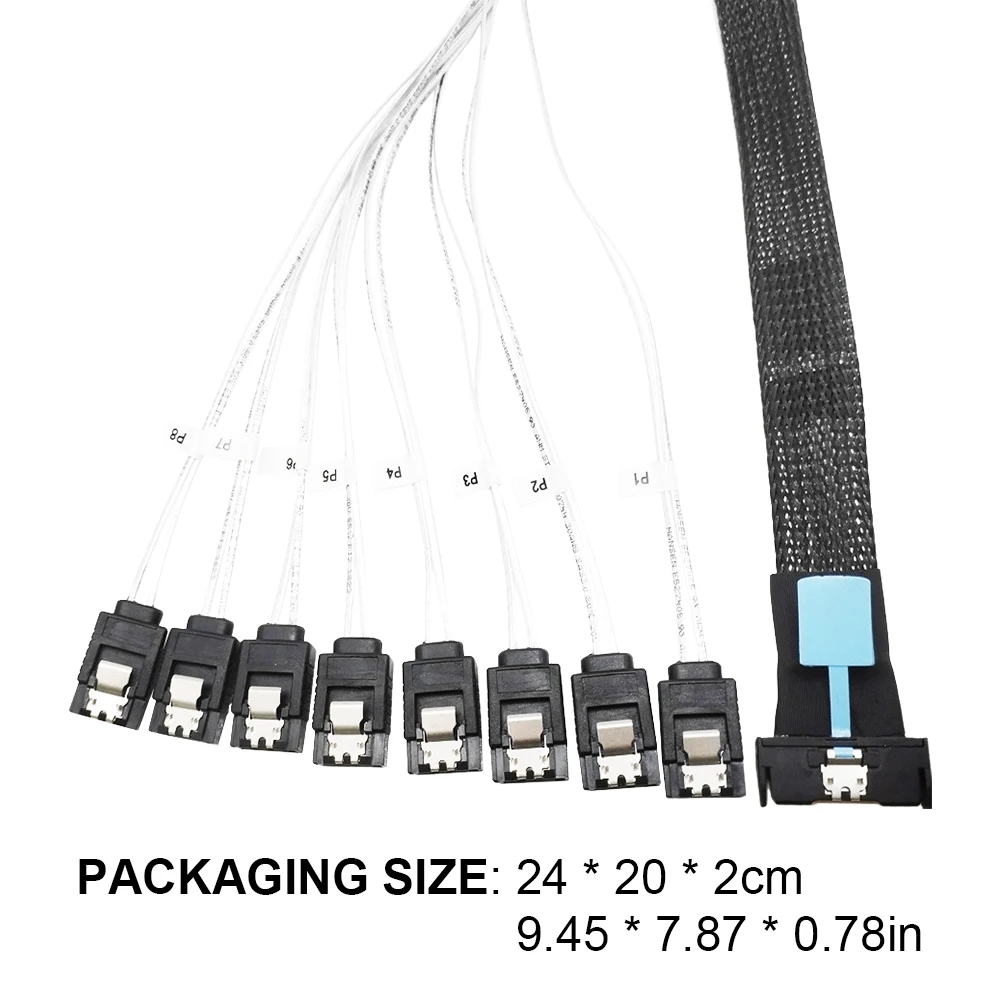 0 5 м PCI-E Slimline SAS SFF-8654 8I до 8X кабель SATA PCI-E5.0 серверный для преобразования жесткого