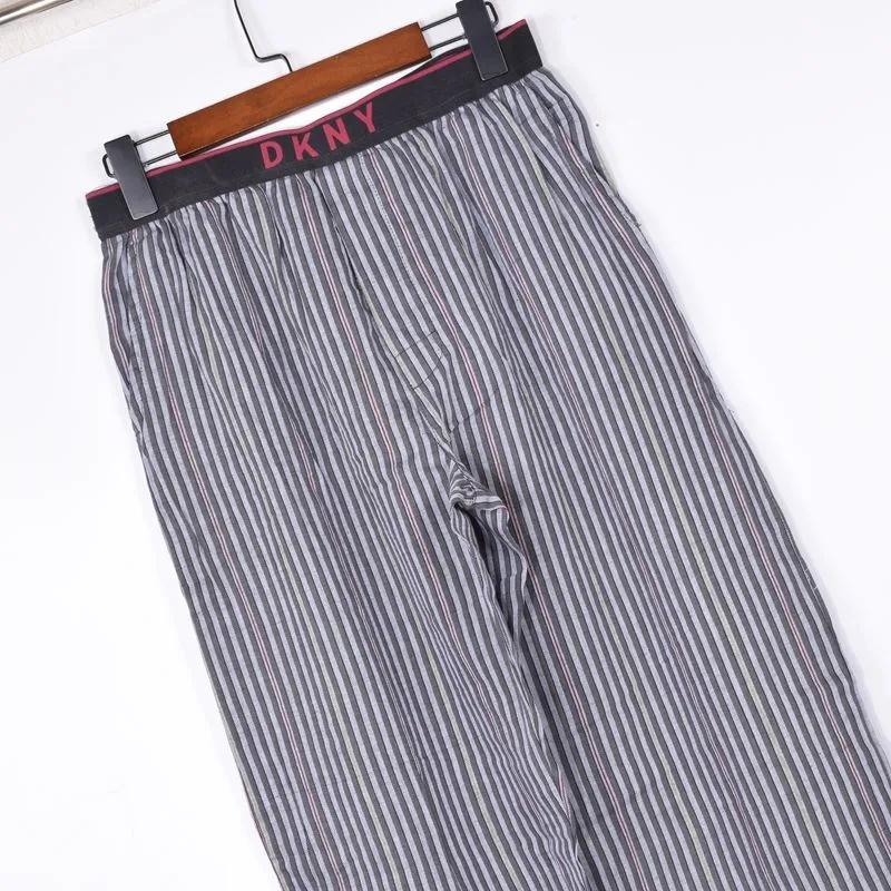 Men's Underwear Cotton 100% Stripes Casual  Pants Woven Pockets Air Conditioner Trousers