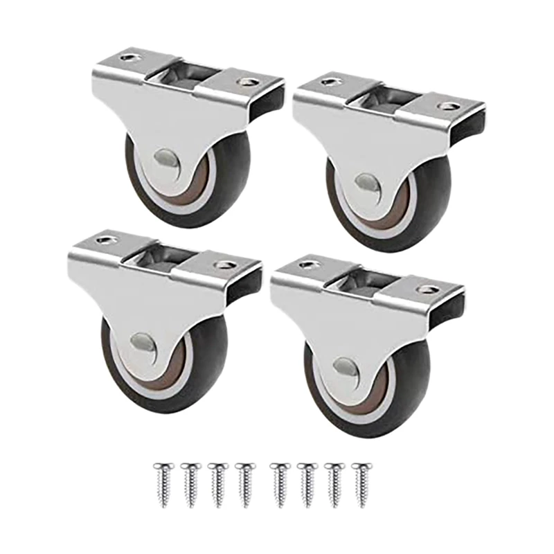 

8 Pcs Mini Casters Furniture Casters Small 25Mm Fixed Casters Directional Movable Casters Movable Casters For Furniture