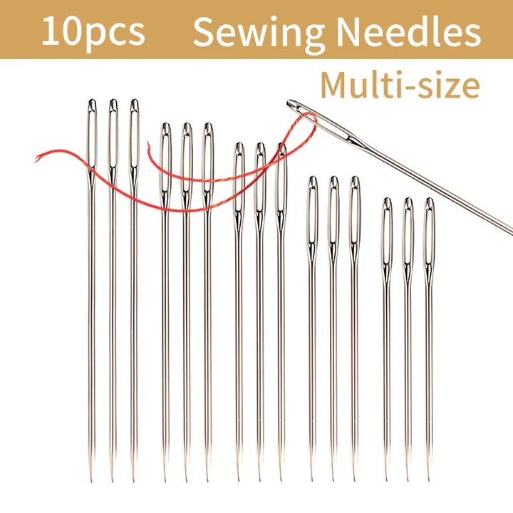 

Large Eye Stitching Needles - 5 Sizes DIY Big Eye Hand Sewing Needles Cross Stitch Needle Embroidery Tools Home Sewing Tools
