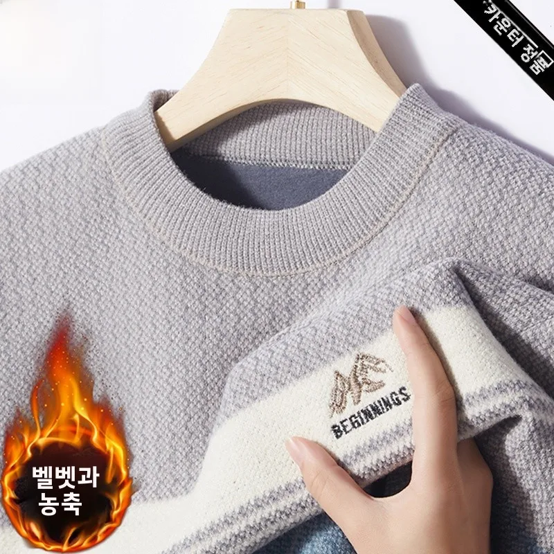 Утолщенный свитер Woodpecker Genuine Goods на флисовой подкладке мужской зимний теплый