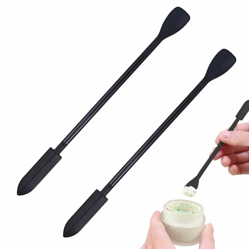 

Удлиненный силиконовый скребок, 2 шт., двойная головка, скребок для глубоких бутылок, косметических джемов, мини-шпатель, набор многоразовых гаджетов