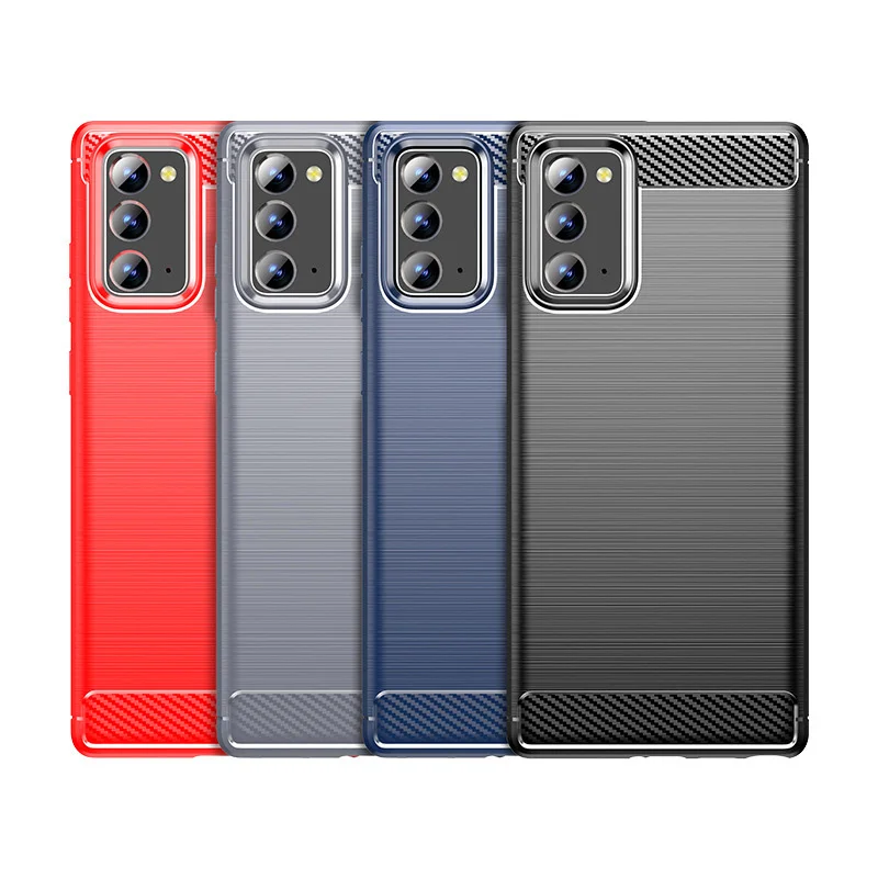 

Ультралегкий Мягкий чехол из ТПУ для Samsung Galaxy Note 8 9 20 10, противоударный высококачественный мягкий чехол из матового углеродного волокна