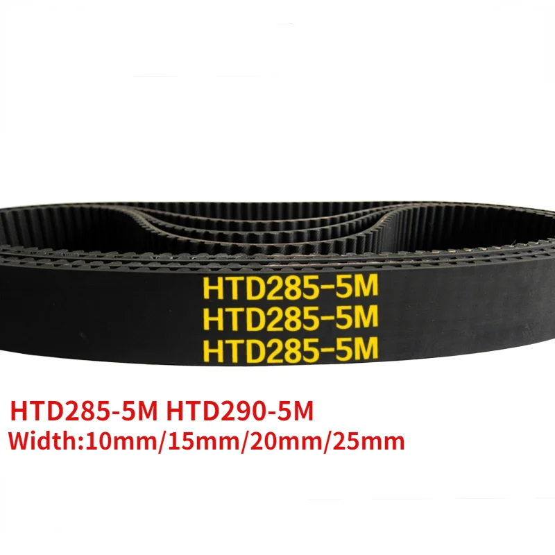 

Arc HTD 5M Timing belt C=285/290 width10/15/20/25mm Teeth 57 58 HTD5M synchronous Belt 285-5M 290-5