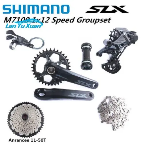 SHIMANO SLX M7100 170mm 175mm 30T 32T 34T Groupset 1x12Speed M7100 Shifter Rear Derailleur Cassette Crankset