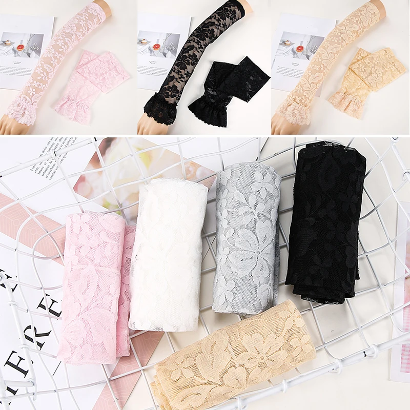 

Long Fingerless Mittens Women Sexy Sunscreen Driving Gloves Summer Elastic Arm Sleeve For Ladies Breathable Comfortable