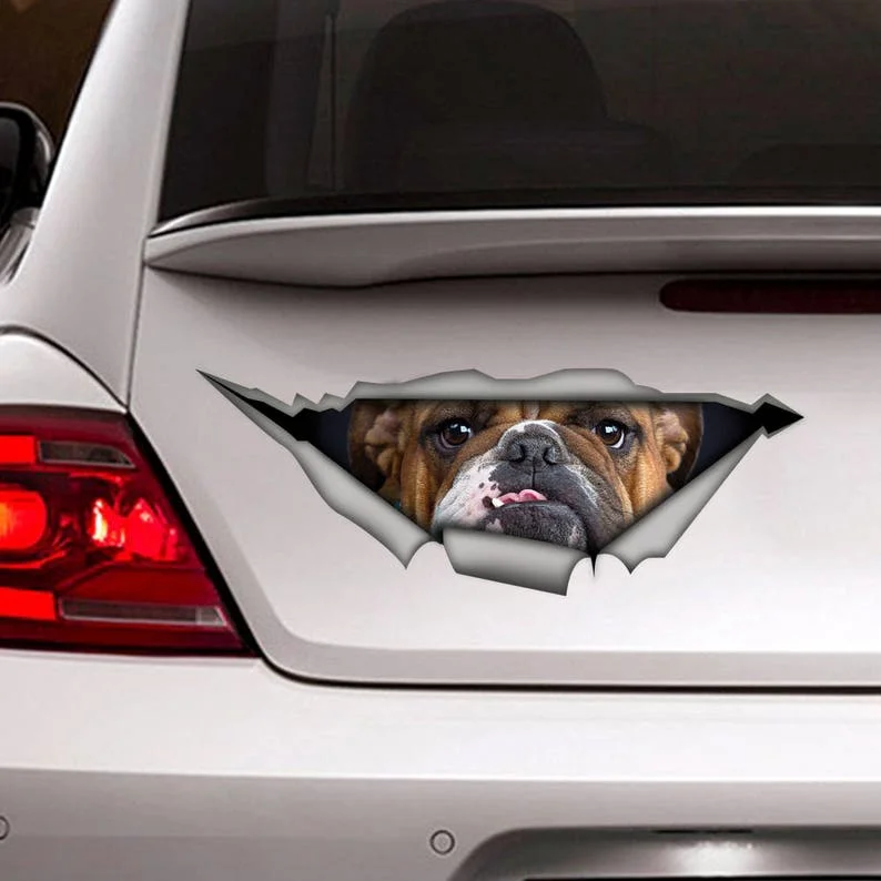 

Bulldog sticker, car decal, Vinyl decal,Pet sticker, Dog decal, Bulldog decal
