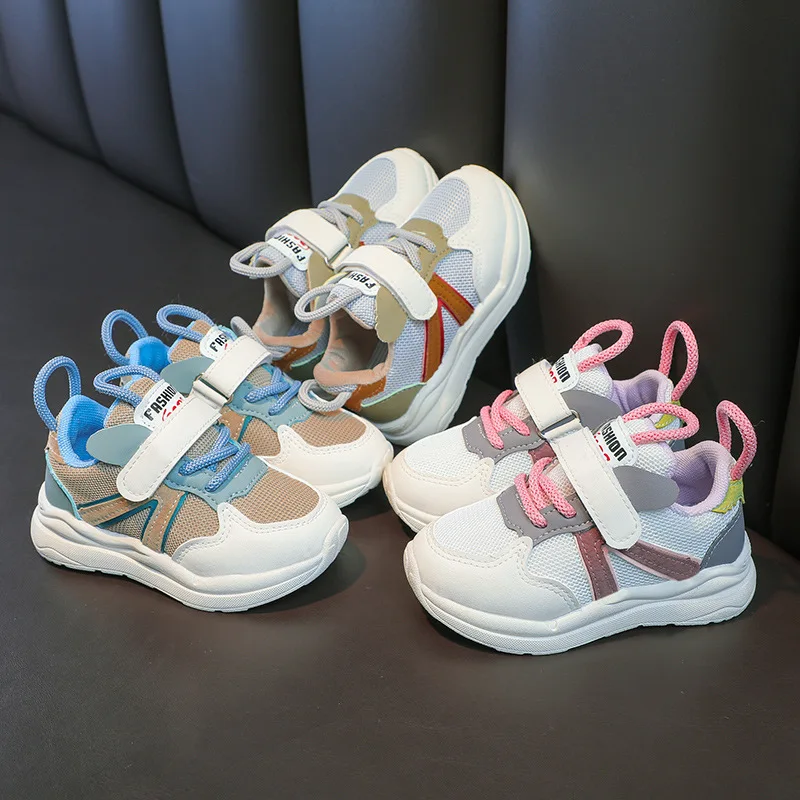 

Kids Running Sneakers for Girls 2022 Spring Autumn Children Sports Casual Baby Shoes Boys 1-5 Years Old Net Shoes Soft Bottom