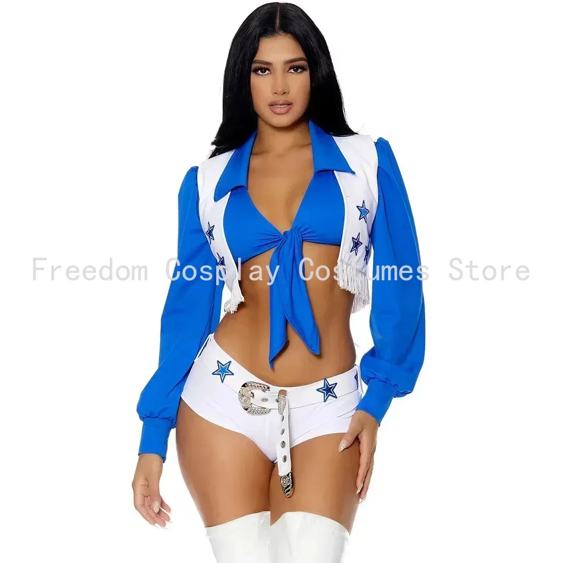 Костюм болельщика Dallas Cowboys женский костюм со звездами для взрослых спортивная