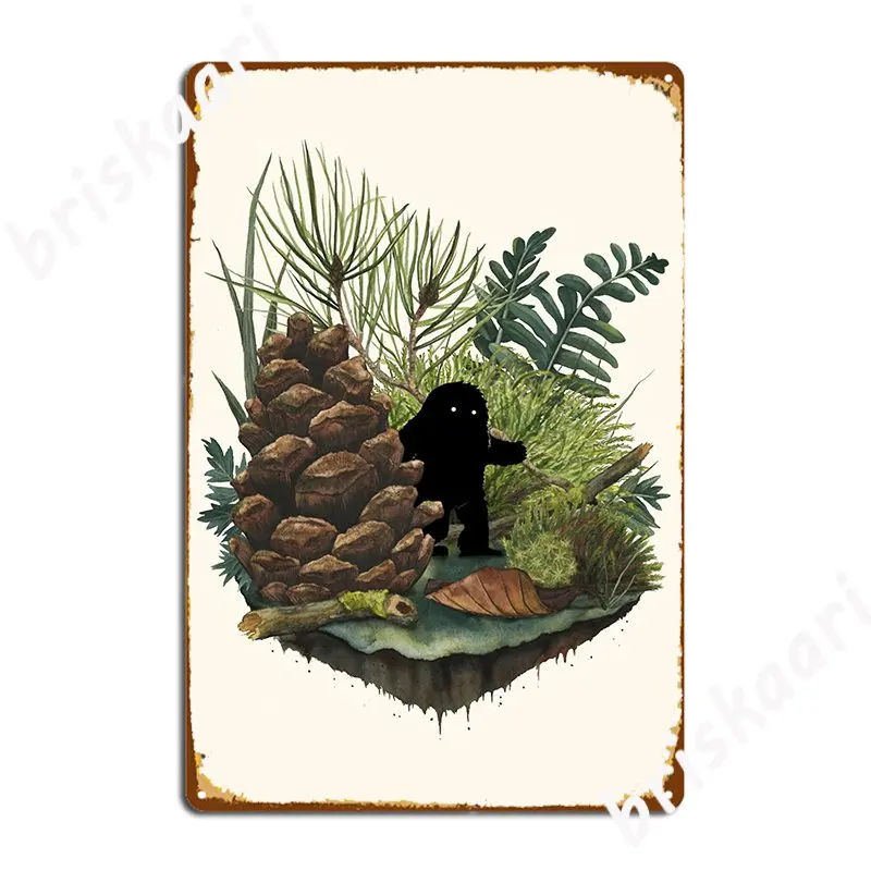 

Маленький металлический знак Sasquatch, пещера, дизайн паба, настенная табличка, кинотеатр, гостиная, оловянные плакаты