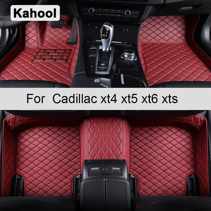 

Kahool Car Floor Mats For Cadillac XT4 XT5 XT6 XTS Foot Coche Accessories Carpets