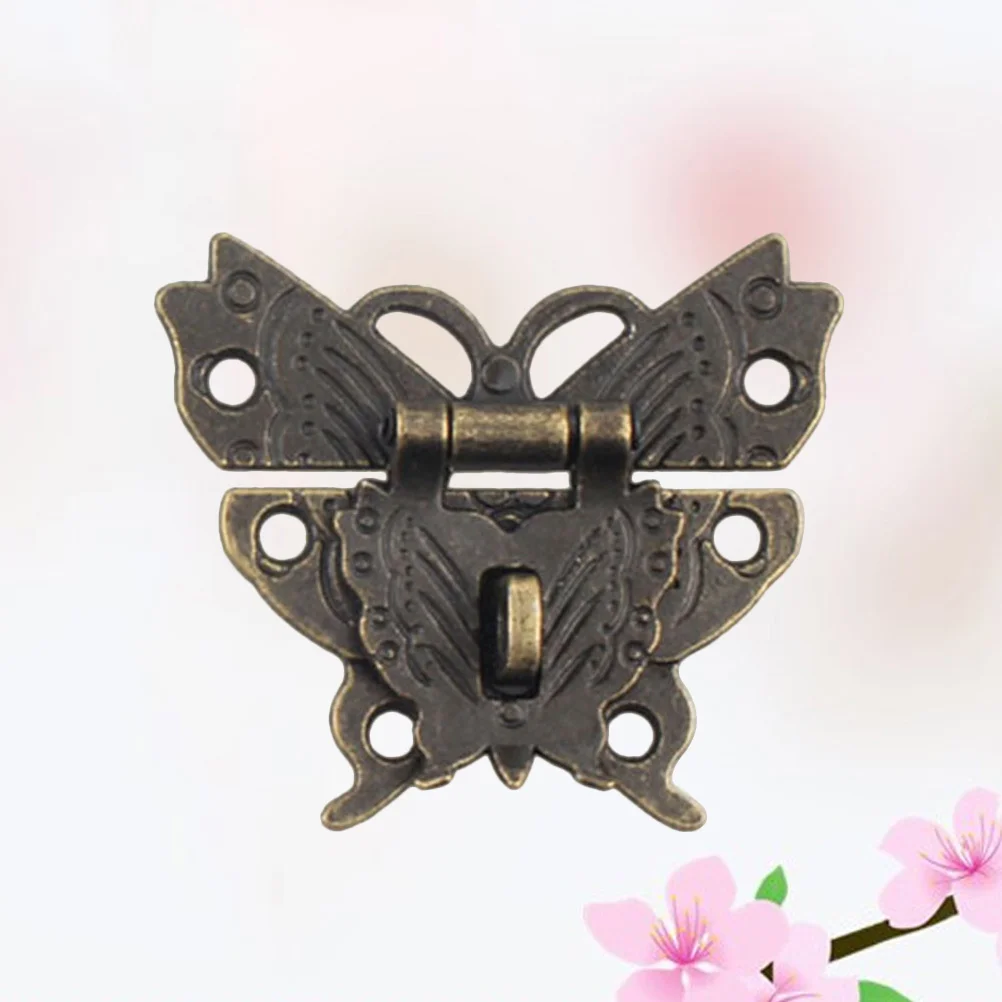 

Vintage Decor 2 Pcs Decorative Hasp Clasp Lock Wooden Box Cabinet Latches Hasp Pad Lock Clasp for Jewelry Box Wooden Case