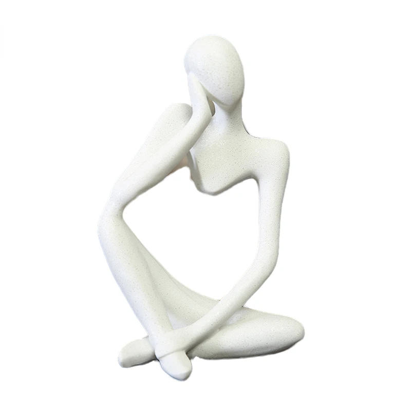 

Natural Sandstone Meditation Figurine Miniatures Thinker Statuettes Home Decor Creative Souvenirs Gifts For New Year