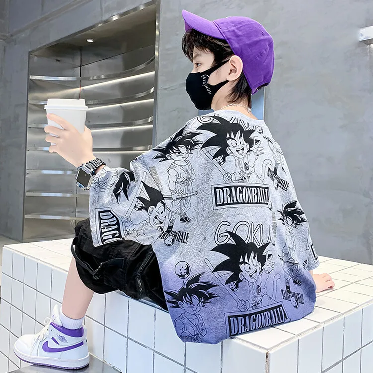 Children's Boys' Summer Clothing Short Sleeved T-shirts Boys Pure Cotton Half Sleeved Cool Explosive Street Tops Quick Drying