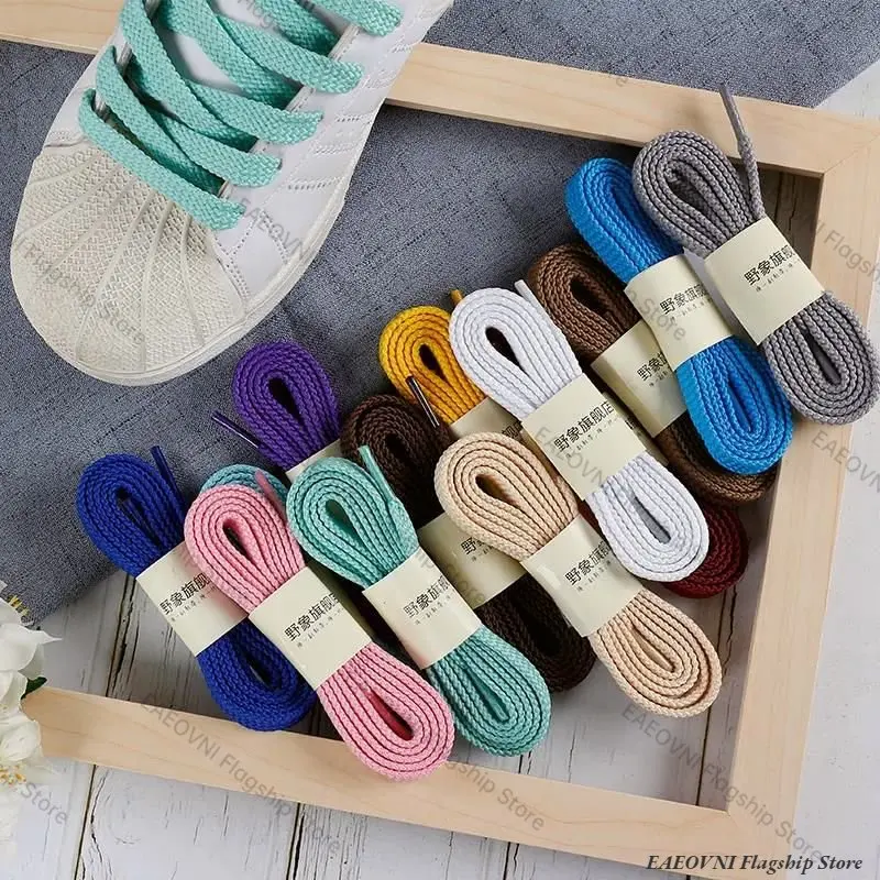 

1 Pair Classic White Black Shoelaces Flat Braided Hollow Out Luxurious Simple Leisure Sports Tennis Unisex Thick Satin Shoelace