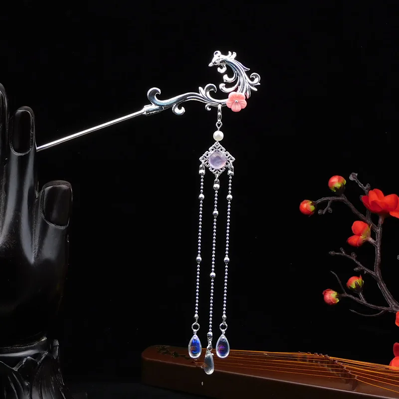 Шпилька для волос Hanfu в старинном китайском стиле с кисточками Женские