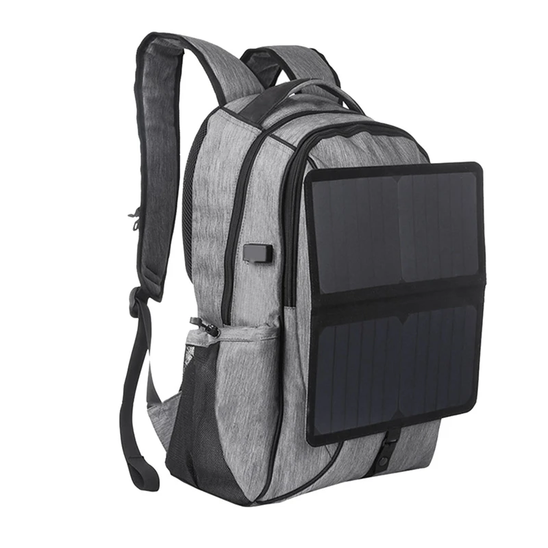 1 PCS USB Solar Backpack Portable Solar Panel Backpack 14W G