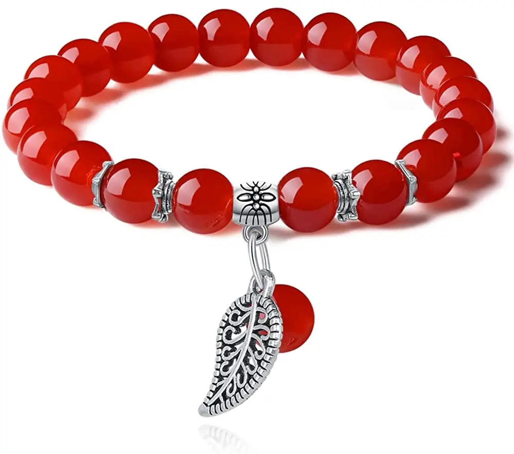 

Crystal Bracelets, Healing Carnelian Bracelets, Crystal Beads Bracelets Healing Stone Adjustable Stretch Bracelets