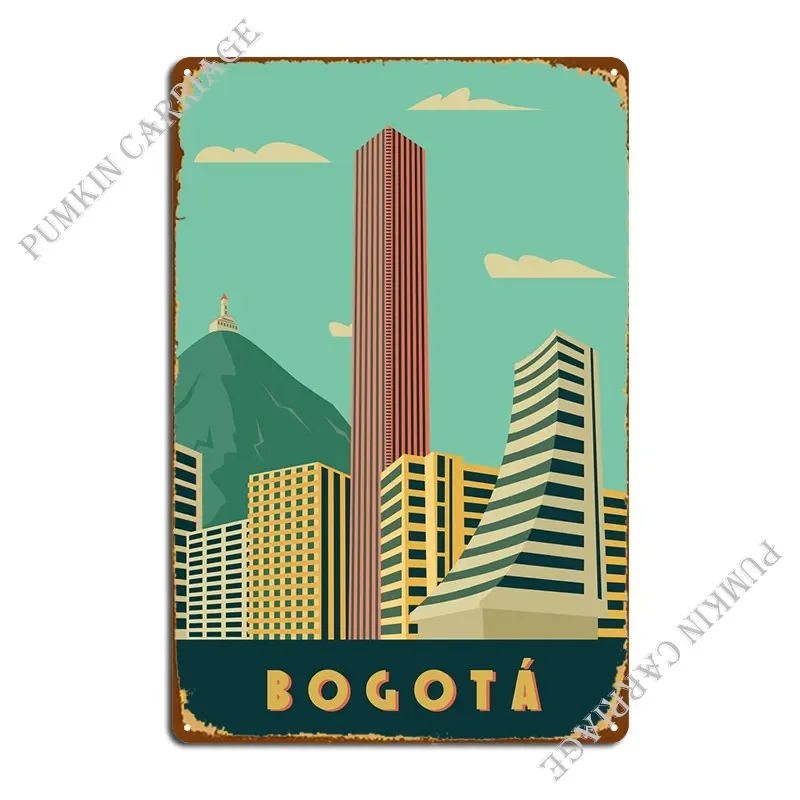 Bogota Colombia металлические вывески клубное украшение стены индивидуальный постер