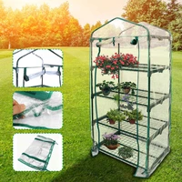 4 tier greenhouse cover replacement mini garden plants warm room pvc cover anti uv windproof cover wo frame
