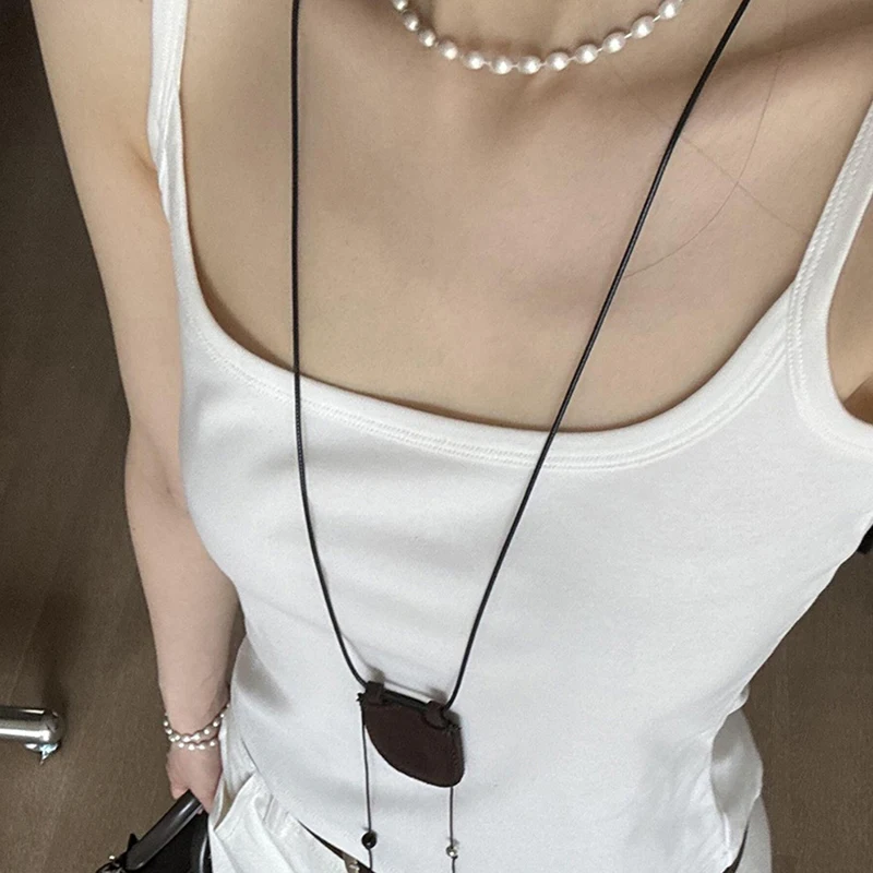 Сумка в форме полумесяца мини-ожерелье украшение дизайн подвеска наряд