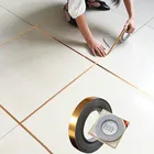 Золотая наклейка на пол для гостиной, украшение для пола, линии плитки, наклейки для шитья плитки, водонепроницаемые самоклеящиеся настенные ленты