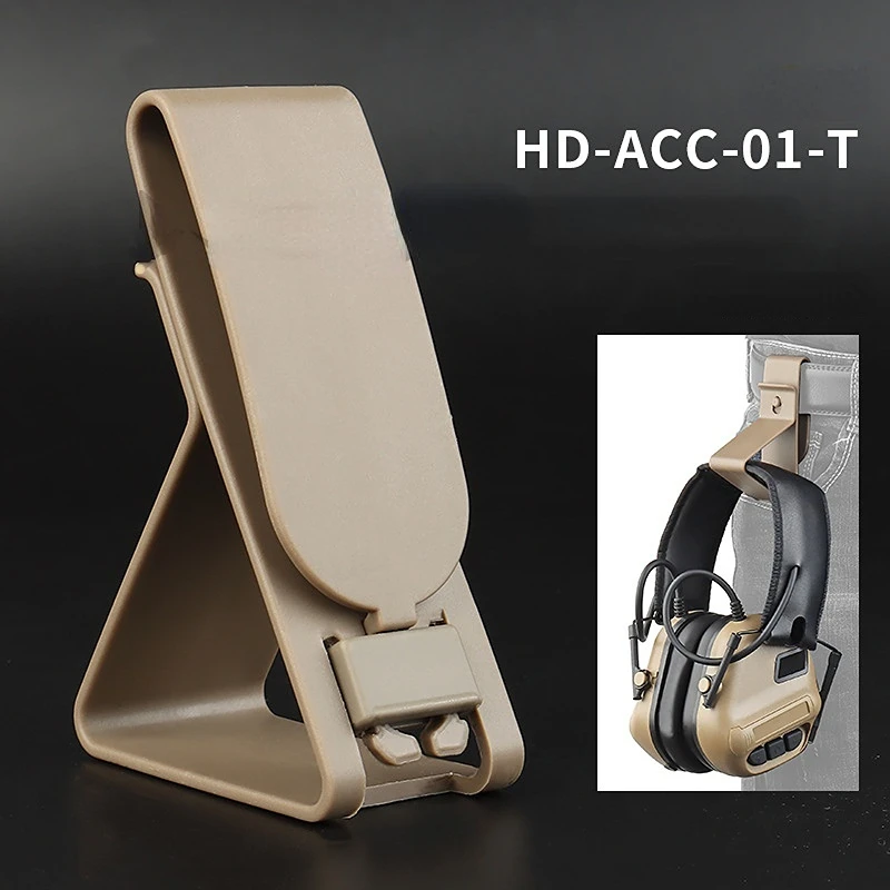 

Tactical Headphone Hang Hook Molle Headset Belt Clip Hanger for IPSC Shooting Range Quick Release Ear Muffs Hanger Accessories