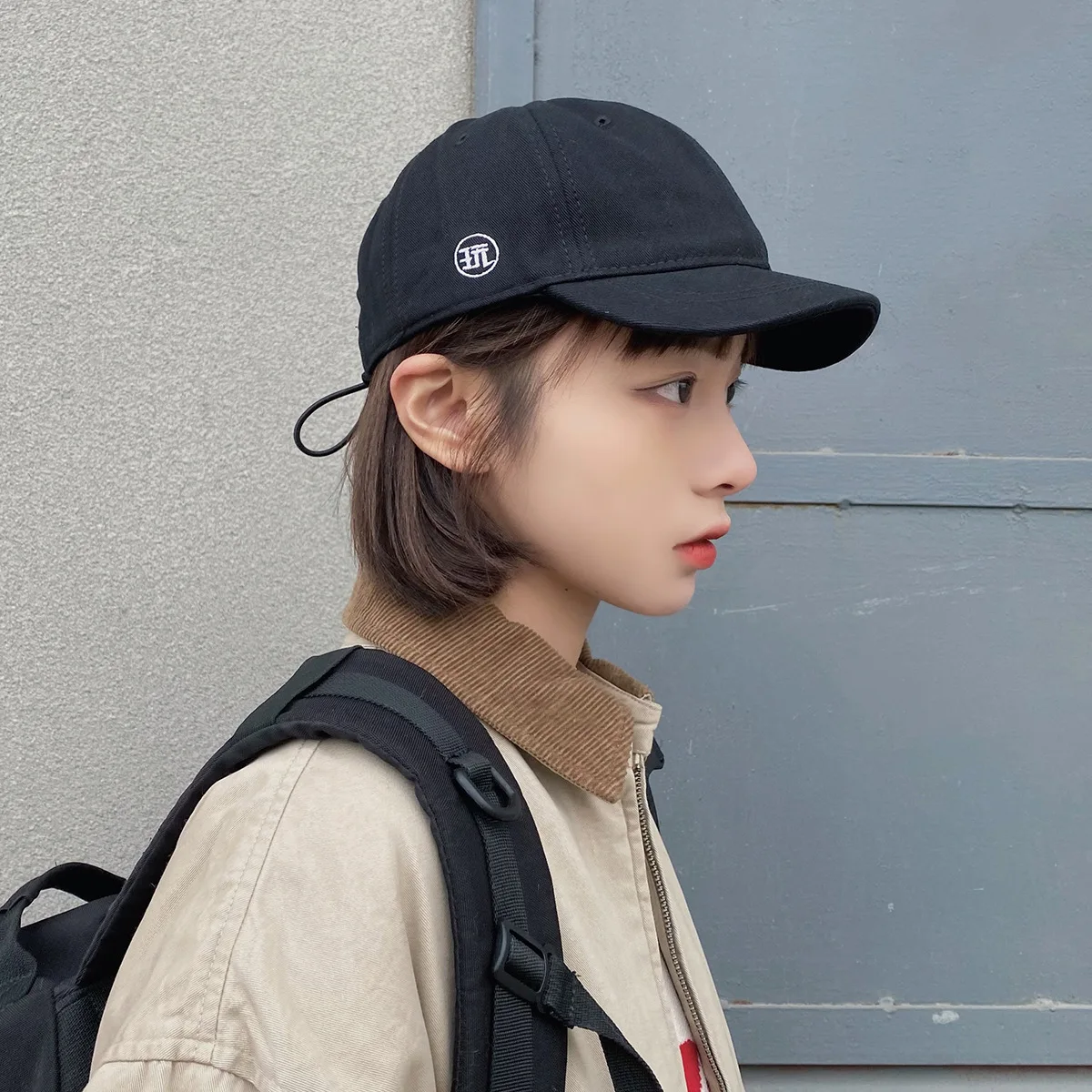 

Japanese Fashion Brand Short Brim Soft Peaked Cap Women's Spring and Summer Korean Street All-Matching Baseball Cap Men's F