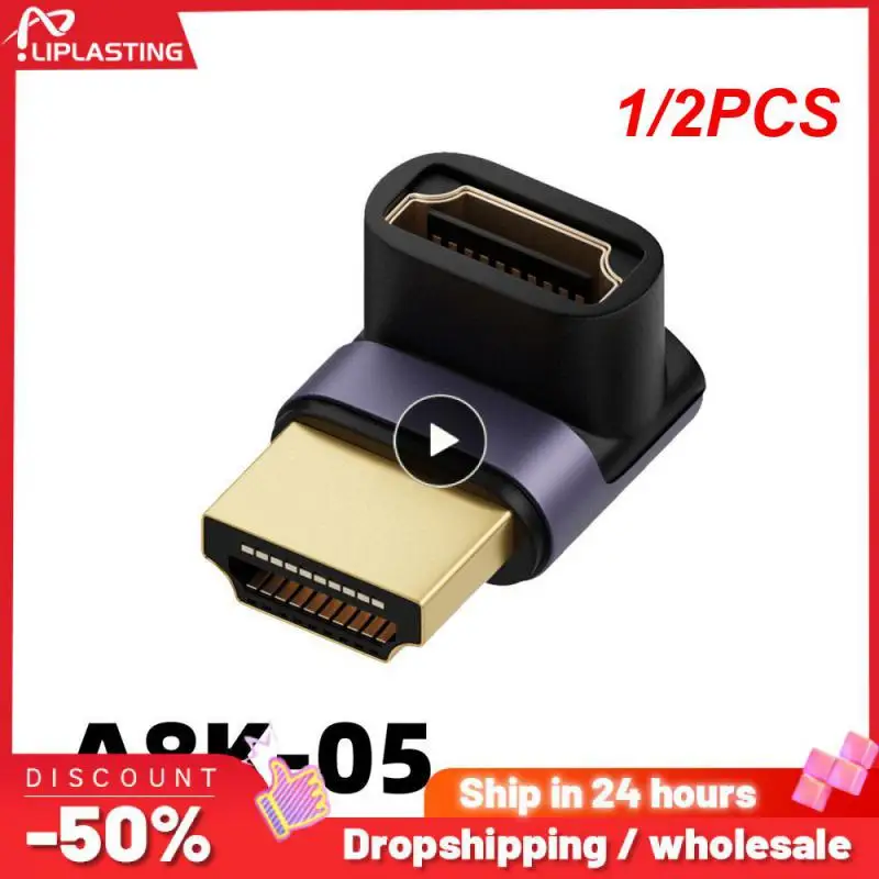 

1/2PCS HDMI-compatible Male To HDMI-compatible Female Adapter 90 Degree 270 Degree Angle Extender Cable Converter for HDTV