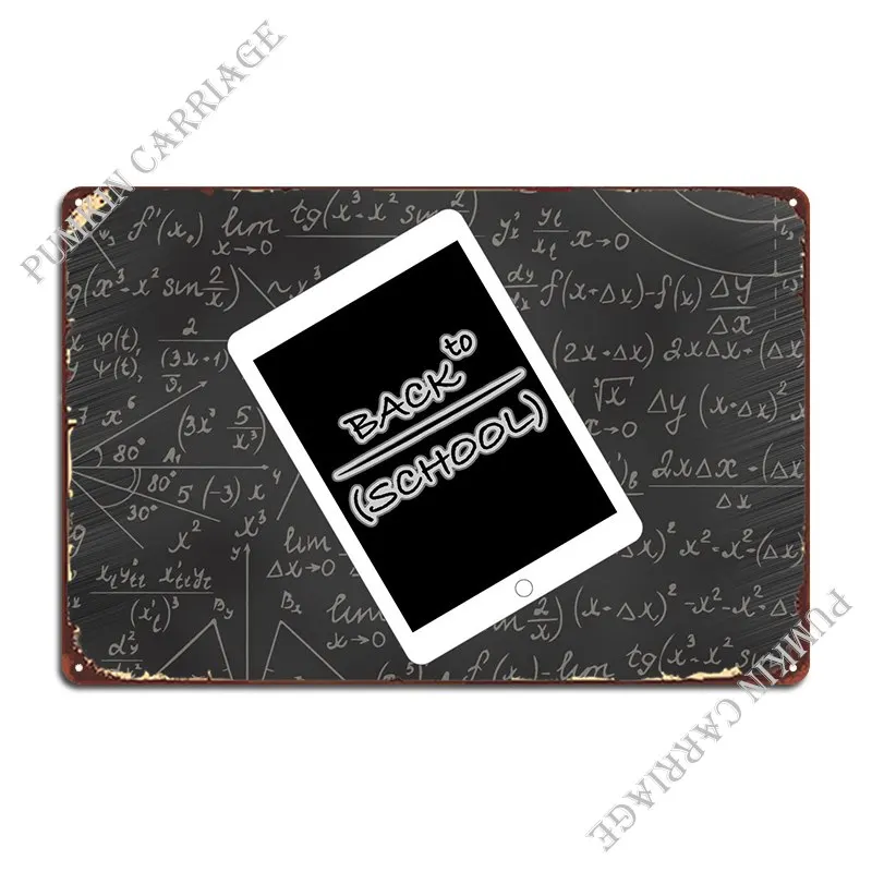 

Back To School Metal Sign Poster Decoration Wall Decor Vintage Tin Sign Poster