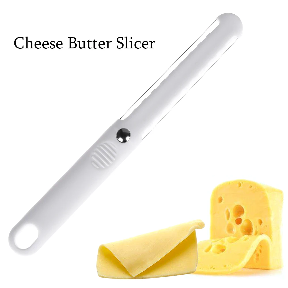 

1PC New Fashion Cheese Butter Slicer Peeler Cutter Tool Wire Thick Hard Soft Handle Plastic Cheese Knife Cooking Baking Tools