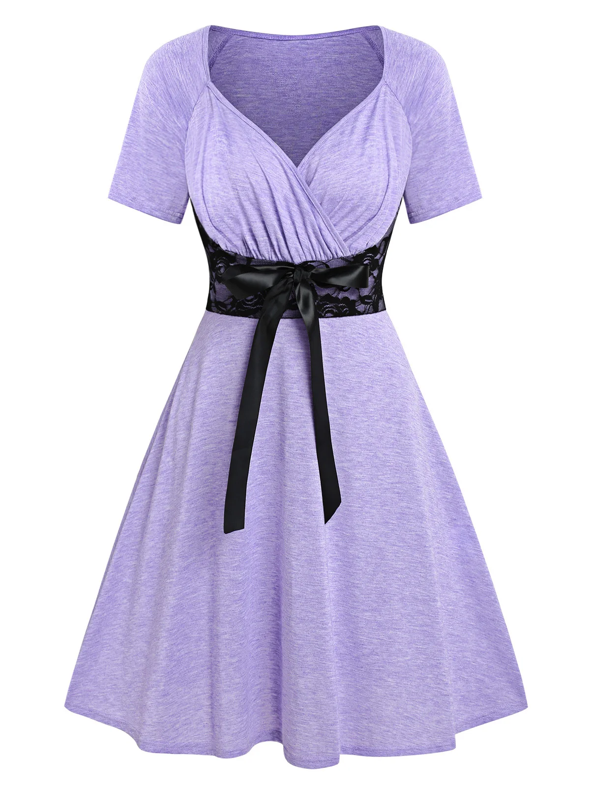 Женское мини-платье с рукавом реглан и бантом кружевное платье юбкой-пачкой