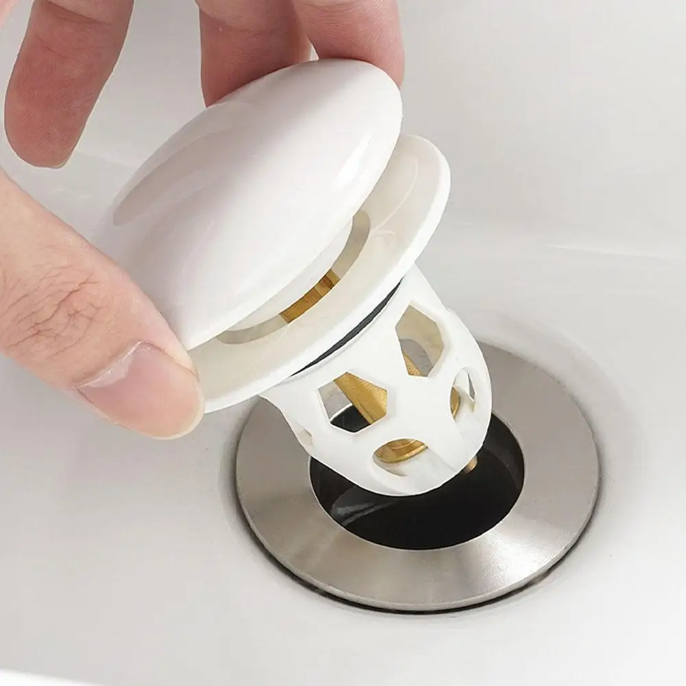 

Press Bounce Basin up Drain Filter Bathroom Shower Hair Plug Sink Sink Bath Bathtub Stopper Filter Strainer Catcher Stopper F3G0