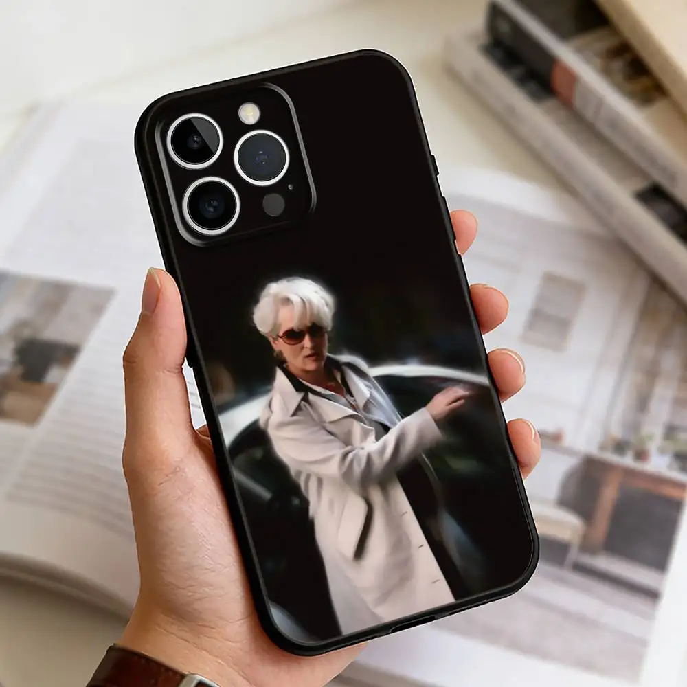 Фото Чехол для телефона M-Meryl Streep Art для iPhone 17, 16, 15, 14, 13, 12, 11 Plus, Pro Max, XS, мягкий силиконовый черный чехол №5