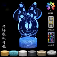 disney mickey minnie 3d creative table lamp valentines day 716 led light holiday gift night light decoration birthday gift