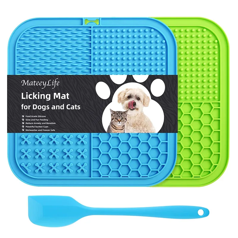 

Dog Slow Feeders Mats Lick Mat Boredom Anxiety Reduction Perfect for Food Yogurt Peanut Butter Alternative to Slow Feed Dog Bowl